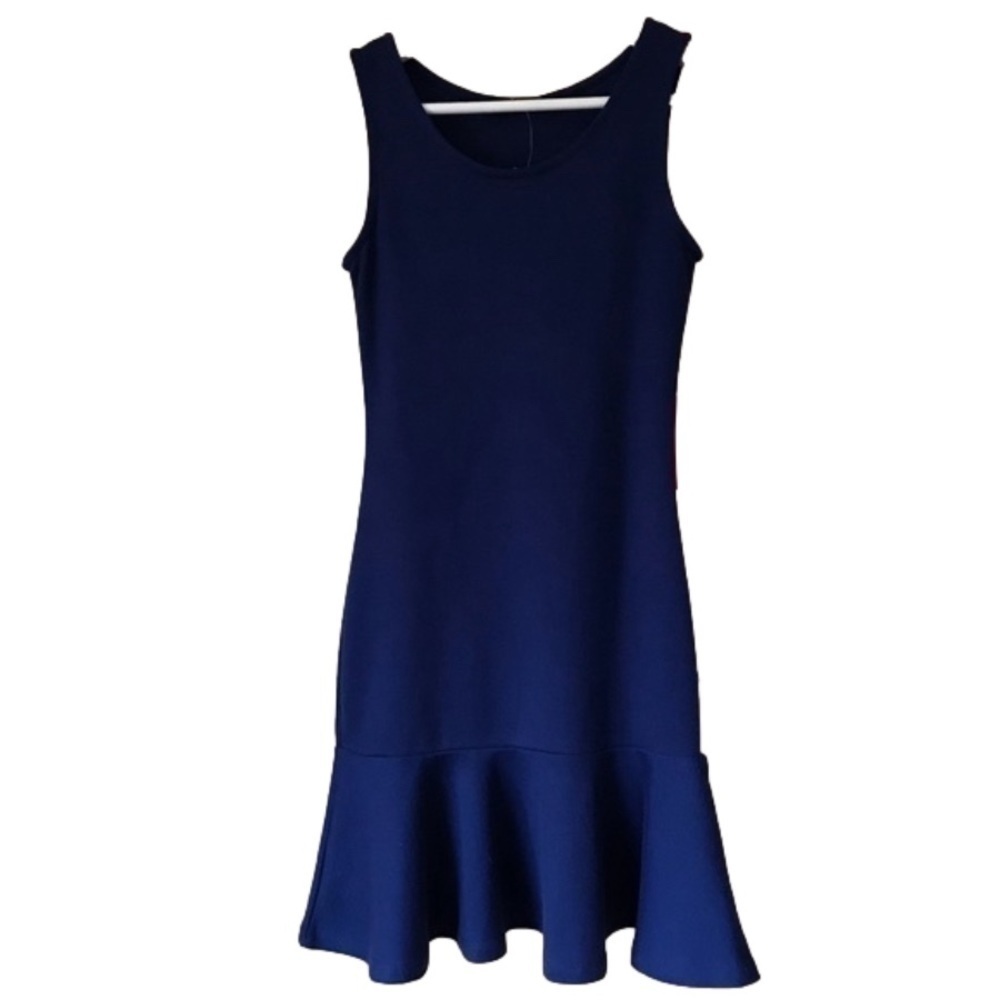 Foreign Exchange fitted ruffle bottom bodycon tank dress size small